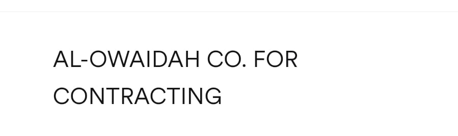 AL-OWAIDAH CO. FOR CONTRACTING